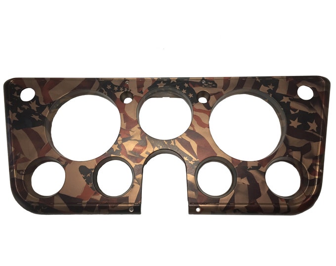 Custom Hydro Dipped Copper Metallic American Flags C10 GM Dash Bezzel 67-72