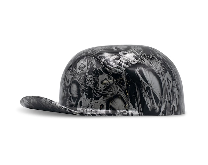 Custom Silver Gangsta Doughboy Mikes Pro Lid novelty helmet