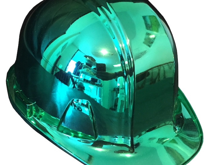 Custom Hard Hat Green Chrome SL Series Cap Style