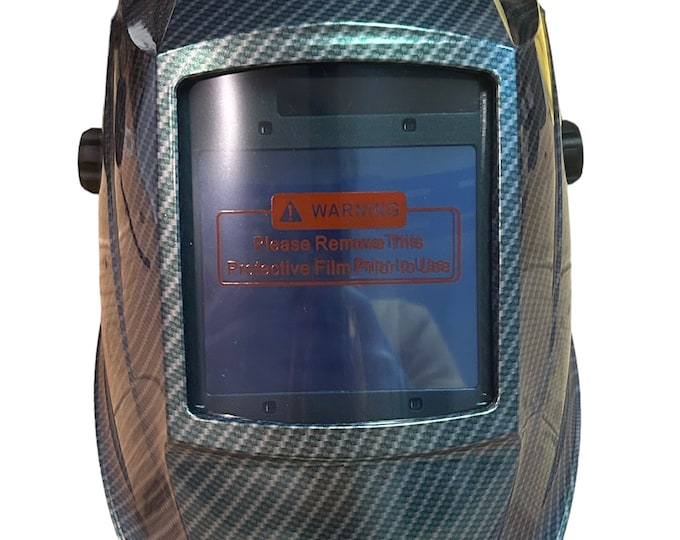 Custom Hydro Dipped Welding Helmet AUTO DARK WHAM30 Series Chameleon Blue Green Carbon Fiber