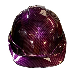 Custom Hydro Dipped Carbon Fiber Kandy Purple Hard Hat Ridgeline Vented Cap Style