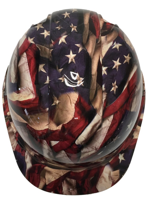 Aangepaste harde hoed respect Amerikaanse vlag cap stijl ridgeline Accessoires Hoeden & petten Helmen 