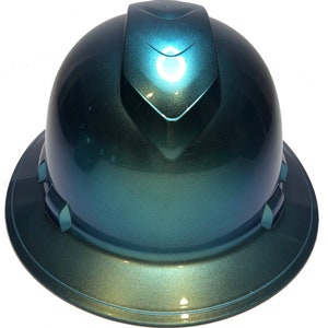 Custom Hard Hat Ridgeline Blue Green Chameleon