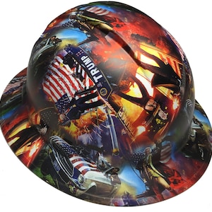 Custom Hydro Dipped Hard Hat Trump Ridgeline Full Brim