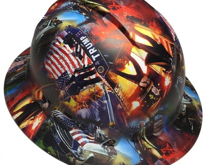 Custom Hydro Dipped Hard Hat Trump Ridgeline Full Brim