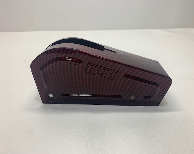 Custom B&M Shifter Cover Red Carbon Fiber  Hydro dipped