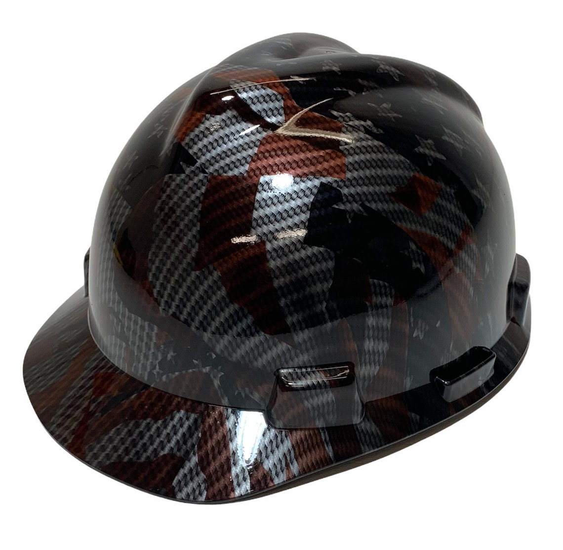Custom Hard Hat Carbon Fiber American Flags Hydro Dipped MSA Etsy