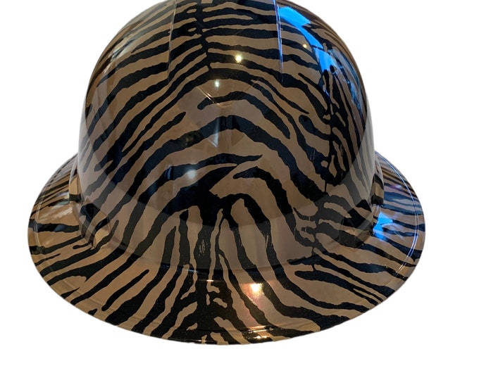 Custom Hard Hat Tarnished Zebra Full Brim Ridgeline