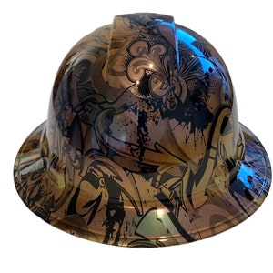 Custom Hard Hat Tarnished Graffiti Full Brim Ridgeline
