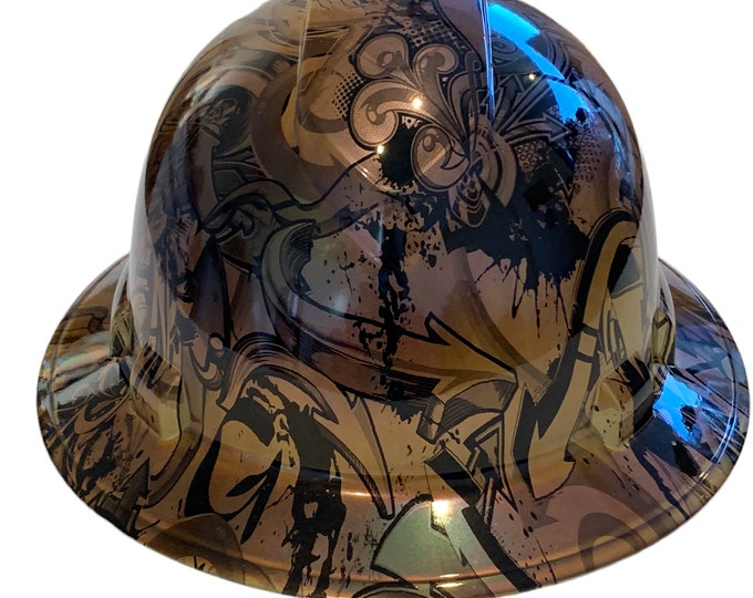 Custom Hard Hat Tarnished Graffiti Full Brim Ridgeline