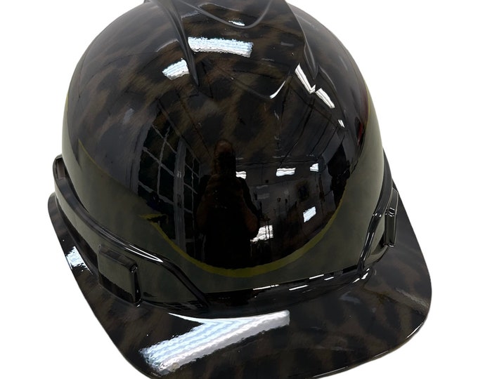 Hard Hat Ridgeline Cap Style Custom Kandy Black Cheetah Print