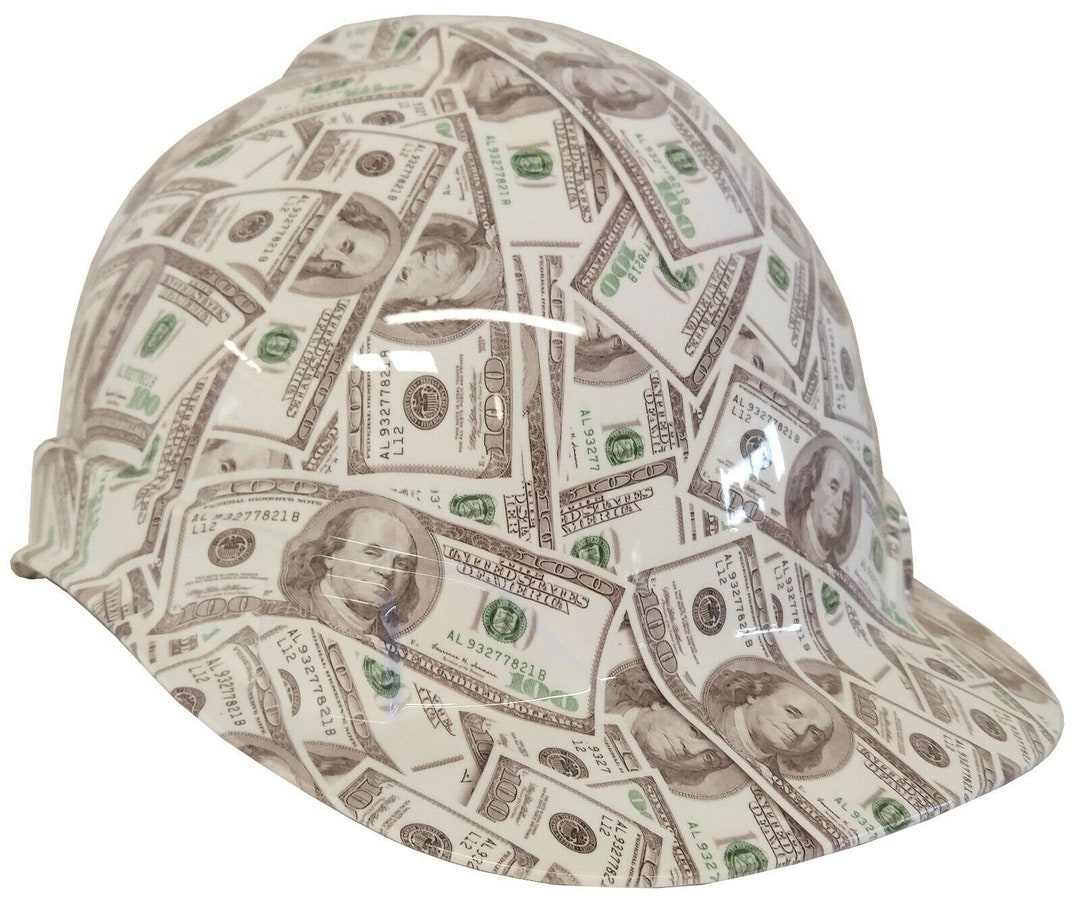 Hard Hat Ridgeline Cap Style Custom White 100 Bills Etsy