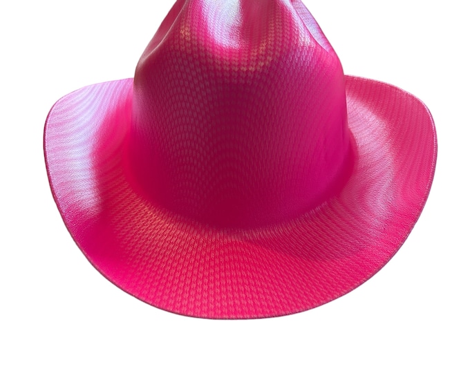Custom Hydro Dipped Western Outlaw Hot Pink Carbon Fiber Cowboy Hat