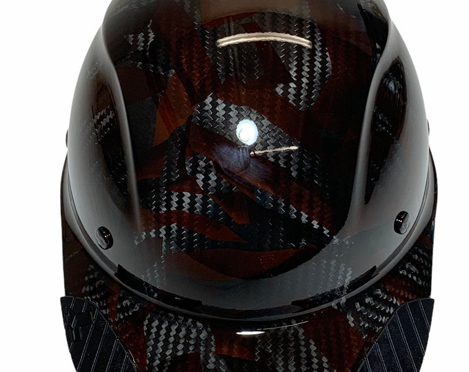 Custom Black Lift Dax Carbon Fiber American Flags HDCC-17KG  Cap Style HardHat