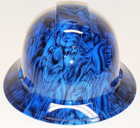 Hydro Dip Hard Hat Boss Skulls Kandy Blue Pyramex Ridgeline