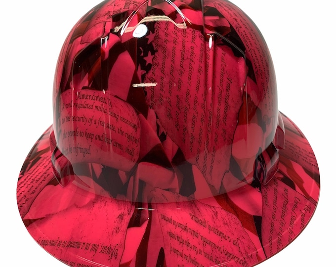 Hard Hat Ridgeline Full Brim Custom Pink Amendments American Flags