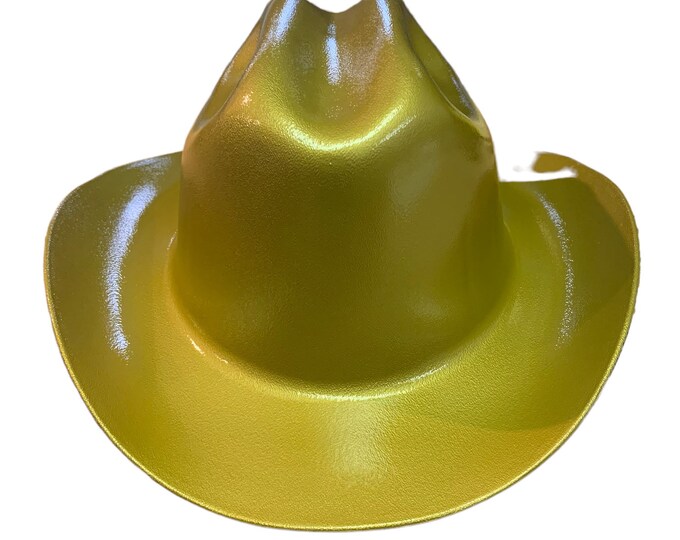 Custom Hydro Dipped Western Outlaw Gold Metallic Cowboy Hat