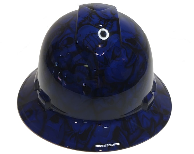 Hard Hat Ridgeline Full Brim Custom Blue Insanity Skulls