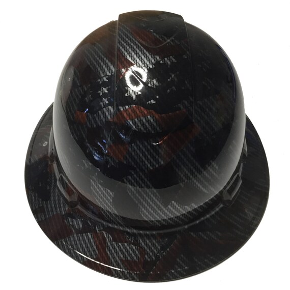 american flag full brim hard hats
