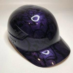 Hydro Dipped Custom Bump Cap Plum Crazy Purple Insanity Skulls