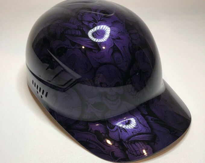 Hydro Dipped Custom Bump Cap Plum Crazy Purple Insanity Skulls