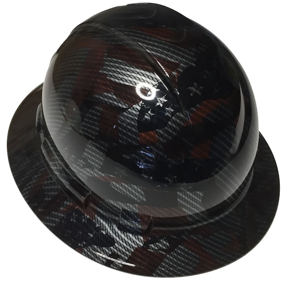 american flag full brim hard hats