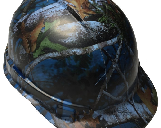 Hydro Dipped Hard Hat Ridgeline Cap Style Custom Light Blue Vista Camo