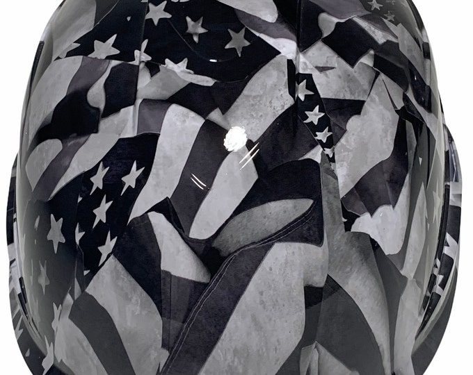 Custom Hydro Dipped Midnight Flags Pyramex Ridgeline XR7 Climber Hard Hat