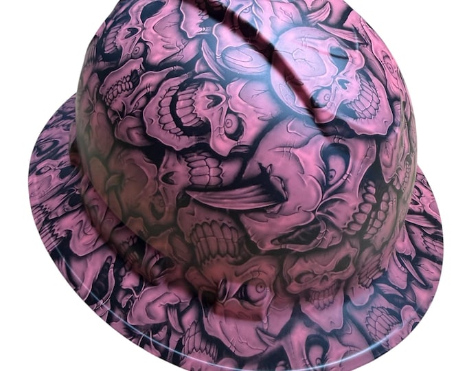 Hard Hat Ridgeline Full Brim Hydro Pink Insanity Skulls Satin finish