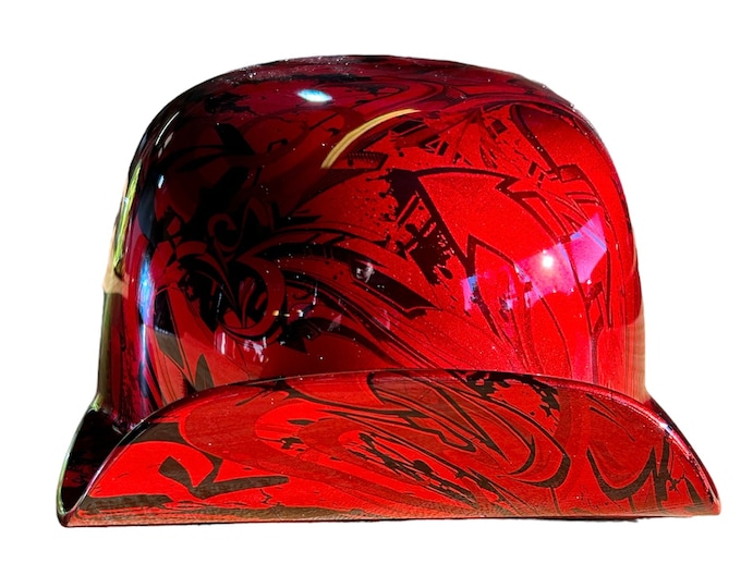 Custom Hydro Dipped Kandy Red Graffiti 2.0 Mikes Pro Lid novelty helmet