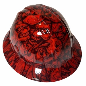 Hydro Dip Crânes rouges d’aliénation mentale SL Série Casque à ras bord complet