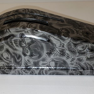 Custom B&M Shifter Cover Negative Insanity Skulls  Hydro dipped 80821