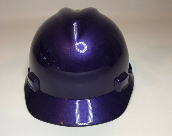 Custom Painted MSA Cap Style Plum Crazy Purple