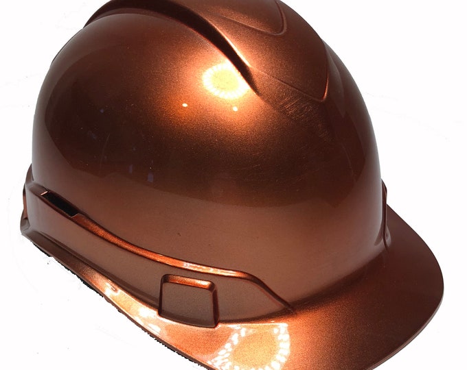 Custom Painted Hard Hat Rose Gold Cap Style Ridgeline