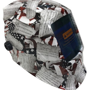 Benutzerdefinierte Hydro Dipped Schweißmaske WHAM30 Series Auto Dark Änderungen Amerikanische Flagge