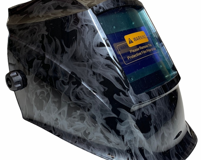 Hydro Dipped Welding Helmet AUTODARK WHAM30 Series Metallic Graphite Flames