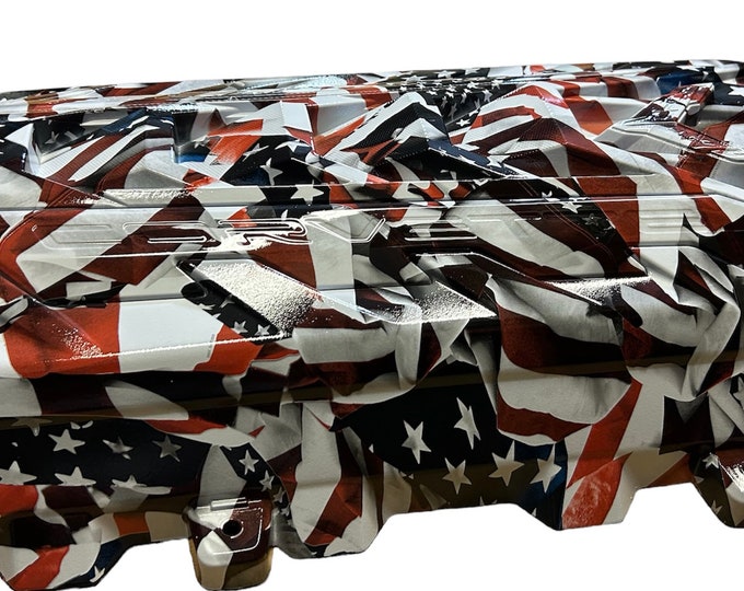 Custom Hydro Dipped 2020+ Corvette Engine Cover All American Flags