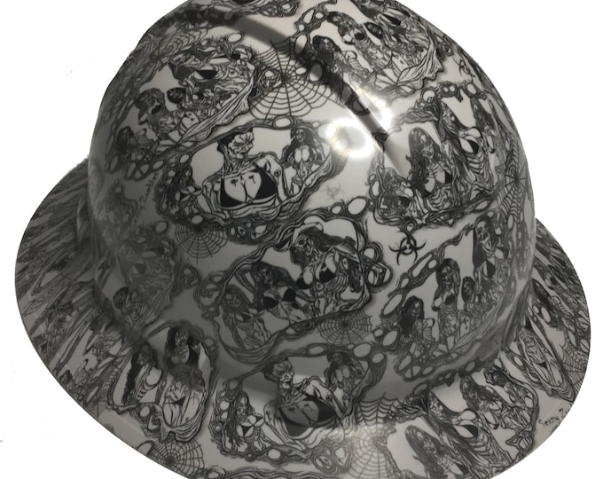 Hard Hat Ridgeline Full Brim Custom Light Gray Sexzy Zombies