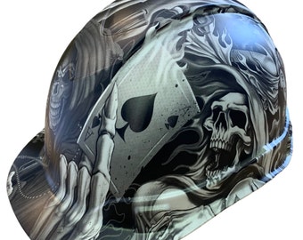 Custom Hydro Getauchte Hard Hat Ridgeline Cap Style Weiß Ace Of Skulls Belüftung