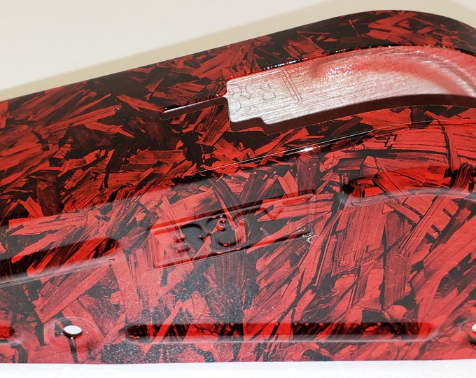 Custom B&M Shifter Cover Red Composite Carbon Fiber Hydro dipped