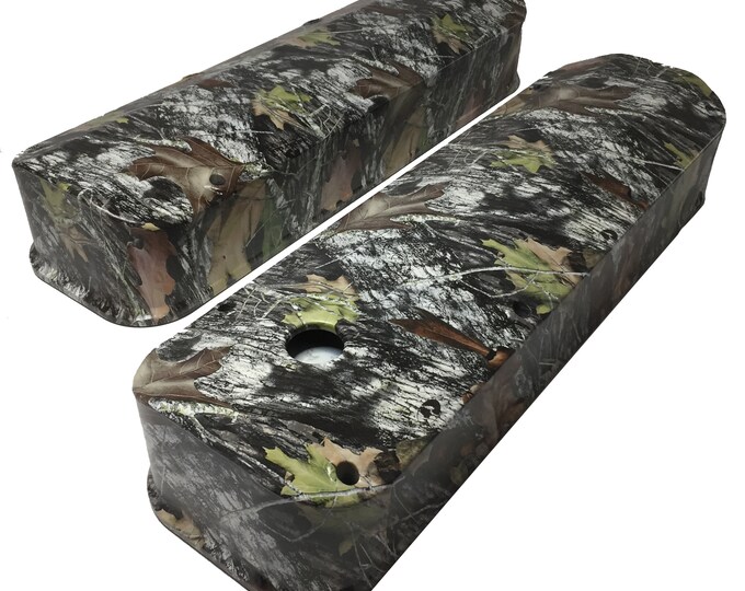Custom Hysro Dipped Mossy Oak Break Up Camo Ford Big Block Valve Covers Mr Gasket 6880BG