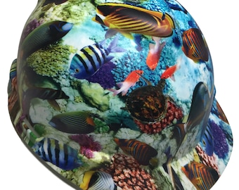 Hard Hat MSA V-Gard Cap Style Custom Fish