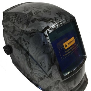 Hydro Dipped Welding Helmet AUTODARK WHAM30 Series Metallic Graphite Naughty Boy