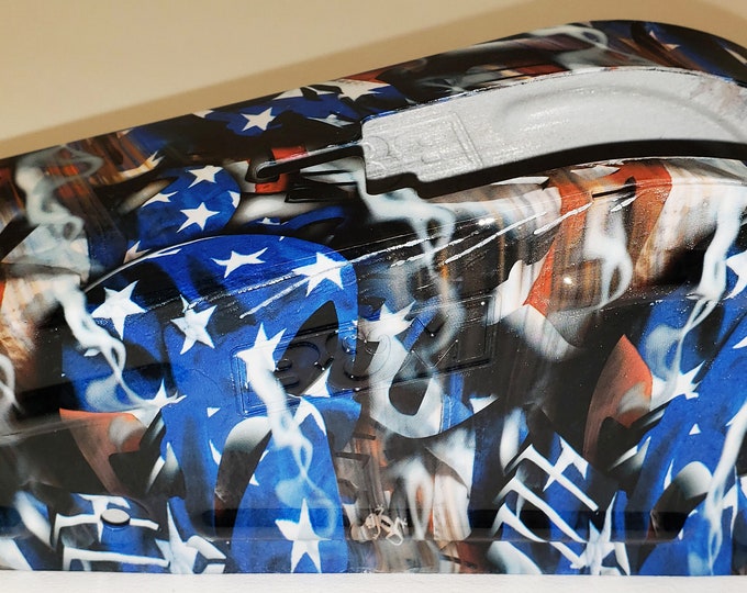 Custom Hydro Dipped B&M Shifter Cover American Flags Color