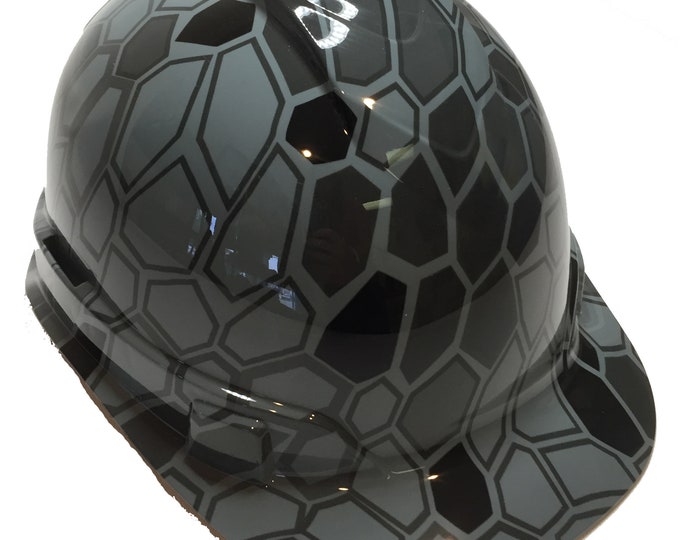 Hard Hat Ridgeline Cap Style Custom Slate Gray Hex Camo