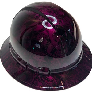 Custom Hydro Dipped Hard Hat Ridgeline Full Brim Purple Kandy Gambler