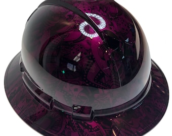 Custom Hydro Dipped Hard Hat Ridgeline Full Brim Purple Kandy Gambler