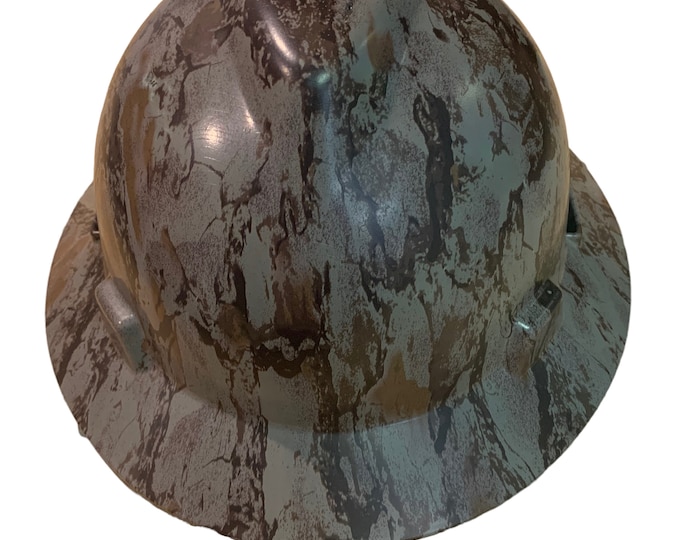 Custom Hard Hat Nat Gear Camo Hydro Dipped Full Brim MSA V-Gard