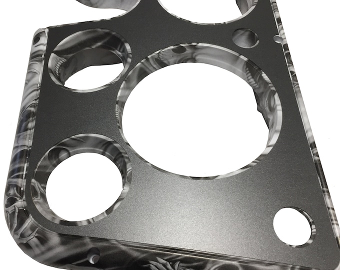 Custom C10 GM Dash Bezzel 67-72 Hydro Dipped  No Evil Skulls with overlay insert