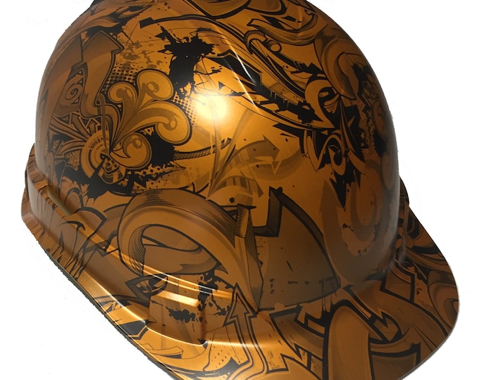 Custom Hydro Dipped Hard Hat HOK Sunset Pearl Graffiti